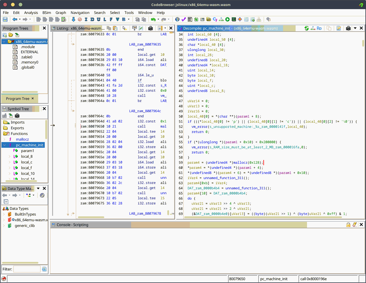 malloc the PCMachine struct